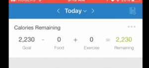 myfitnesspal daily calories