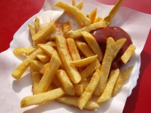 french fries with ketchup